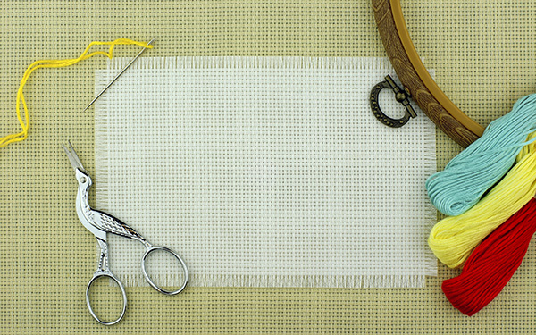 Graphic showing a cross-stitch art project